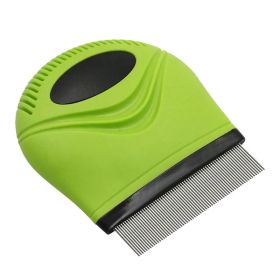 Pet Life 'Grazer' Handheld Travel Grooming Cat And Dog Flea And Tick Comb (Option: Green)